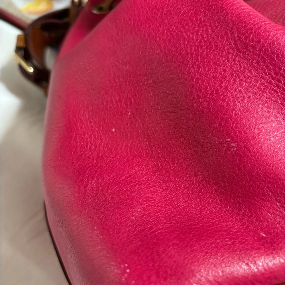 Dooney & Bourke red and Brown vintage bucket Bag